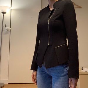 Zip Pocket Cutaway Blazer
